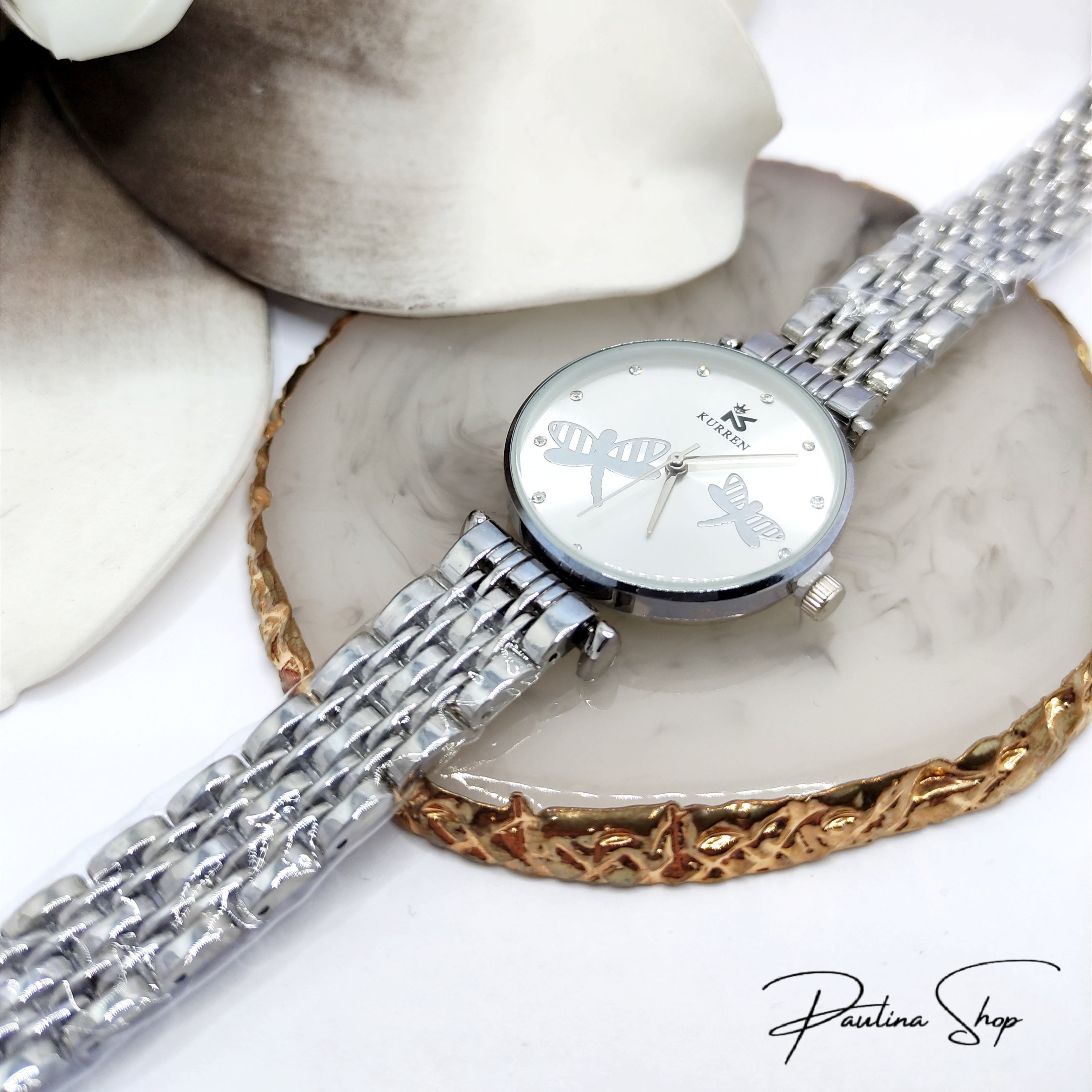 Dragonfly horloge Zilver UITVERKOOP Paulina Shop